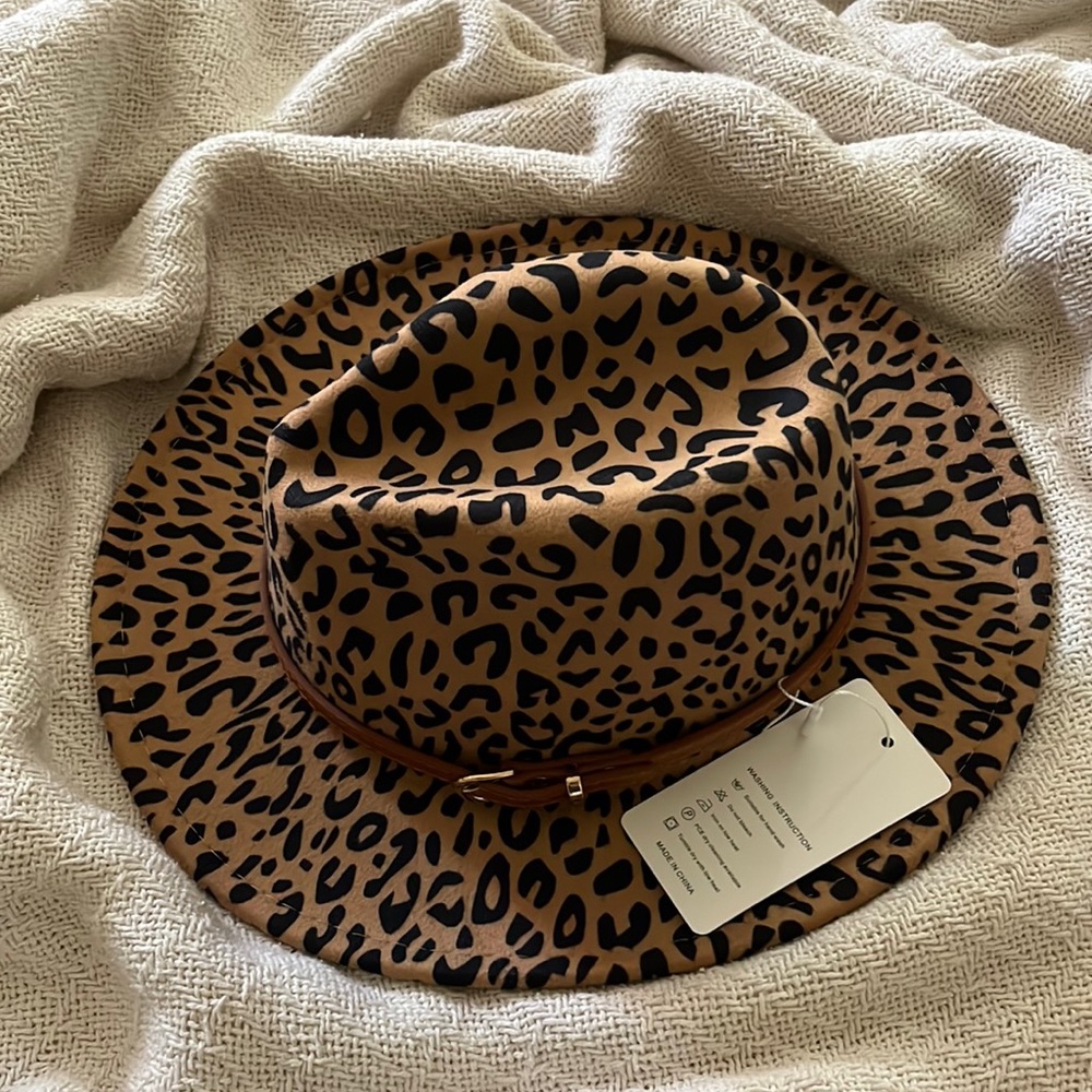 Leopard fedora, camel and black🔥🔥🔥
